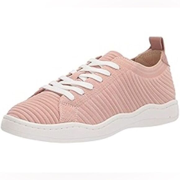 Lucky Brand Pink and White Sneakers with Textured Knit Upper - Picture 1 of 8